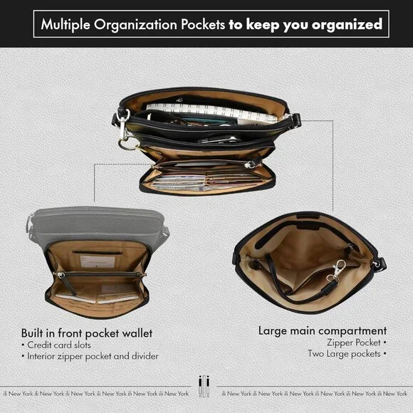 Genuine Leather Crossbody Bags for Women - Premium RFID Blocking Shoulder Bag Or Bags